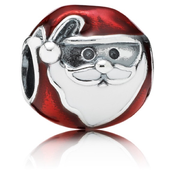 Pandora Jewelry - Pandora Jolly Santa Christmas Bead Red White